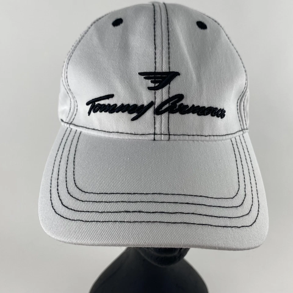 Gorra de golf Tommy Armour de colección blanca con cierre a presión 100 % algodón Foto 1 de 4