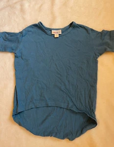 LuLaRoe size 2 Gracie kids tee solid blue EUC - Picture 1 of 3