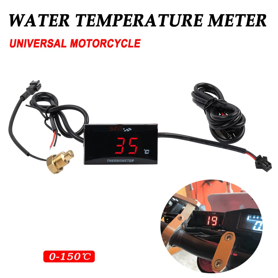 New 0-150°C Water Temperature Meter For Kawasaki Vulcan 1500 1600 1700 2000 Foto 1 de 4