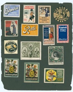 c1910 Germany Reklamemarken Stamp Lot BonBons Herders Travel Red Star Line Steam - Picture 1 of 2