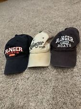 Ranger Boats Hats Caps Lot Of Three Blue Black Tan
