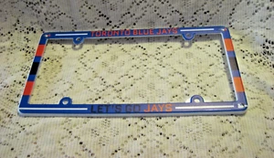 TORONTO BLUE JAYS PLASTIC LICENSE PLATE TAG FRAME DEAL 6" X 12" NEW MLB R/W/B - Picture 1 of 1