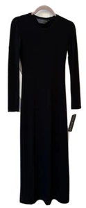 Nuevo $175 Vestido Norma KAMALI KULTUR Negro Bodycon Algodón Elástico XSmall A95 - Imagen 1 de 7