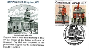Kingston Anniversary Cover BNAPEX 2024 Overprint on RMC pair 692-3 Cinderella - Picture 1 of 1