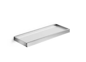 LINEABETA 52836.29 SKUARA SUPPORTO Cm.60 IN OTTONE CROMO CON MENSOLA IN VETRO - Picture 1 of 1