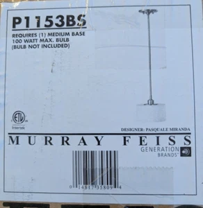 Feiss P1153BS Sunset Drive Mini Pendant Light Brushed Steel White Glass Shade - Picture 1 of 7