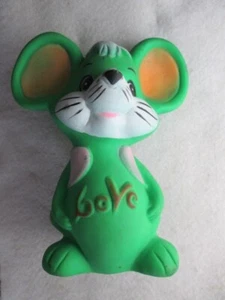 Vintage Reliance Products Mouse Love 6 Inch Rubber Toy - Picture 1 of 5