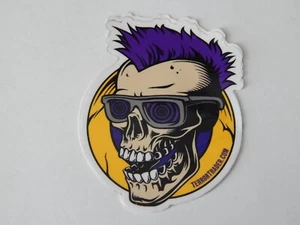 TERROR TRADER SCHÄDEL KOPF LILA MOHAWK AUFKLEBER STICKER 3" X 3" TOLLE QUALITÄT NEU - Bild 1 von 4