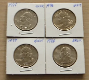 1995-1998p Washington Quarters 1P17-20 Mint Uncirculated Quarters from US mint. - Picture 1 of 4