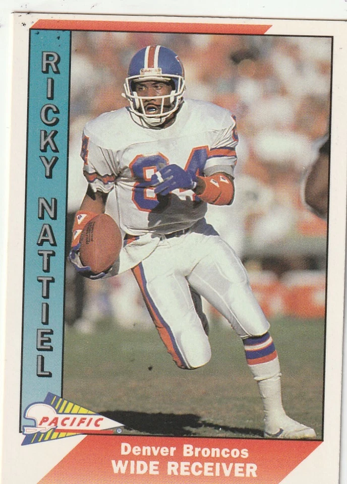 FREE SHIPPING-MINT-1991 Pacific Ricky Nattiel #124 BRONCOS PLUS BONUS CARDS - Image 1 of 1