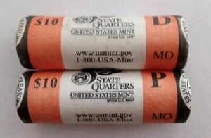 2003 P & D Missouri State Quarter Unopened Orange US Mint Coin Rolls - Picture 1 of 2