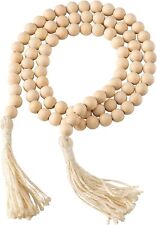 58 Inch Garland Natural Wood Beads Decorative Gift Item for Boho Home Decor
