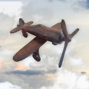 Brass Bronze Prop WWII Airplane Plane Aviation Vintage India Spitfire Style - Picture 1 of 19