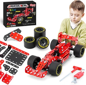 Building Car Metal Model Kits,Stem Building Toys Model Car Kits for Boys 8-12 - Picture 1 of 12