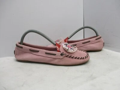 Marc Modavi Italy Pink Suede Leather Slip On Flats Loafers Womens Sz 38 EUR - Image 1 of 4