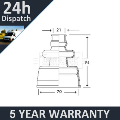 Fits Peugeot 306 Citroen Xsara Berlingo Purevue Front Inner CV Joint Boot Set - Изображение 1 из 4