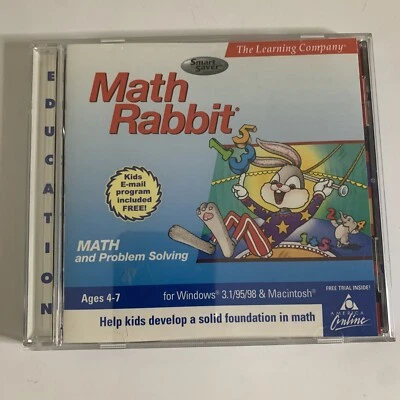 Math Rabbit PC Software Pre-School First Grade Math and Thinking Skills Fun NEW - Image 1 of 2