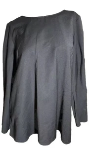 COS Womens Black Tunic Top Size 10 With Knot Back 100% Wool Smart Casual Office - Picture 1 of 10
