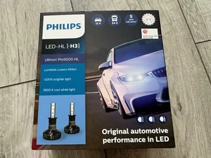 Philips Ultinon Pro9000 LED H3 5800K Car Headlight Bulbs (Set Of 2) NEW - Picture 1 of 8