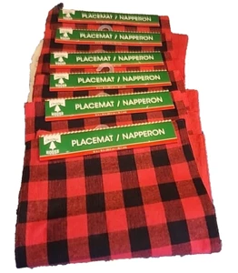 Christmas House Black/Red 12"x18" Set of 6 Placemats New with Tags - Picture 1 of 5