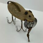 Vintage Heddon MEADOW MOUSE Wooden Fishing Lure Fur Finish Gray Color