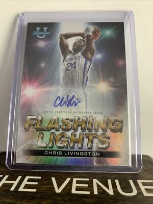 2022-23 Bowman's Best U - FLASHING LIGHTS AUTO Chris Livingston 54/99 Kentucky - Image 1 of 2