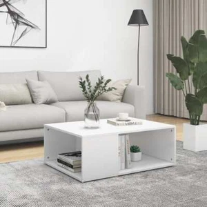 Rectangle Coffee Table Wooden Wood Sofa Lounge Living Room Lamp Furniture White - Picture 1 of 7