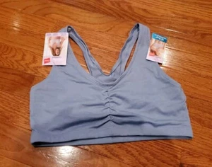 Hanes Women's Cooling Comfort Comfort Flex Fit Bra *Medium* Blue NWT - Picture 1 of 3