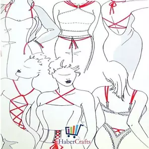 Costume da bagno sarta spaghetti strap corda raso tubolare bordo piatto non elasticizzato - Foto 1 di 52