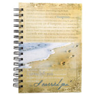 Journal à couverture rigide empreintes de pas dans le sable poème plage relié filaire inspirant non