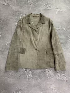 Annette Gortz Linen Avant Garde Gray Women Blazer Size L/XL - Picture 1 of 12