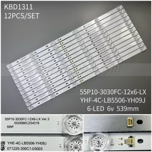 12stk LED-Streifen für TCL 55C715 55C717 55C716 55C78 55C78 55Q10 55C715X1 - Picture 1 of 8