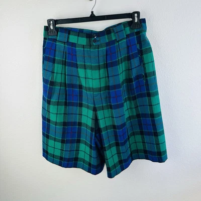 Pantalones Cortos de Caminar de Colección Oro Por Georgio Sari Angelo A Cuadros De Colección Lana Talla 14 Foto 1 de 3