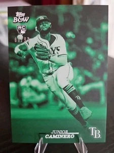 2024 Topps Nero e Bianco Verde Junior Caminero RC/99 #55 - Foto 1 di 2