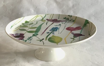 Portmeirion Water Garden Footed Cake Sandwich Plate Pie Stand Plate Excellent - Image 1 of 4
