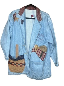 Sunbelt Denim Women’s Work Jacket Basket Angel Size Medium - Picture 1 of 6