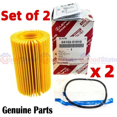 Genuine Toyota LandCruiser 78 76 Series VDJ 1VD 4.5 Diesel V8 Oil Filter Pack x2 - Image 1 of 3