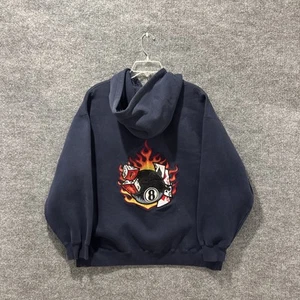 Vintage 90’s Jnco 8 Ball Blue Pullover Long Sleeve Hoodie Y2K Men’s Size XL HTF - Picture 1 of 16