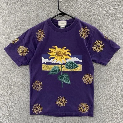 Camiseta DE COLECCIÓN Girasol Hombres Pequeña Púrpura Northern Reflections Puntada Única Foto 1 de 4