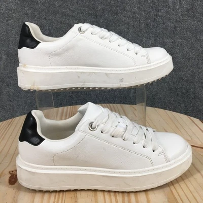 Steve Madden Shoes Women 6 M Catcher Casual Platform Sneakers White Lace Up Low - Image 1 of 4