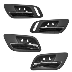 Cadillac GMC Chevy Pickup Truck 4 Pc Set of Inside Chrome w/ Black Door Handles - Picture 1 of 2