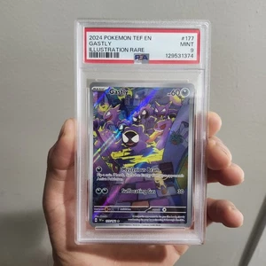 2024 POKEMON TEF EN-TEMPORAL FORCES ILLUSTRATION RARE #177 GASTLY PSA 9 - Picture 1 of 2