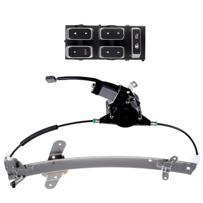 Front Left Window Regulator & Switch With Motor For 1998-2011 Lincoln Town Car Foto 1 de 4