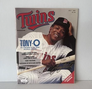1991 Minnesota Twins vs Boston Red Sox Program: Tony Oliva Autograph Jsa Cert - Picture 1 of 2