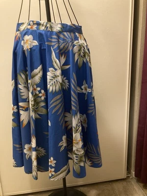 Nueva Falda Círculo Hell Bunny Tropical Estampado Hawaiano Talla Grande Foto 1 de 4