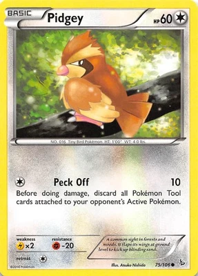 Pidgey 75/106 XY - Flashfire Pokemon 003050 - Image 1 of 2
