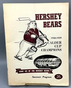 1959 Hershey Bears v Rochester Americans AHL Hockey Program Frank Mathers 11/7 - Bild 1 von 8