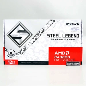 ASRock AMD Radeon RX 7700 XT Steel Legend 12GB OC Graphics Card White Japan NEW - Picture 1 of 13