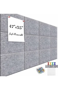 Large Cork Board For Walls Alternative Gray - Picture 1 of 6