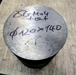 25CrMo4+Qt Werkzeugstahl Rund  120x140mm gut schweißbar - Bild 1 von 2